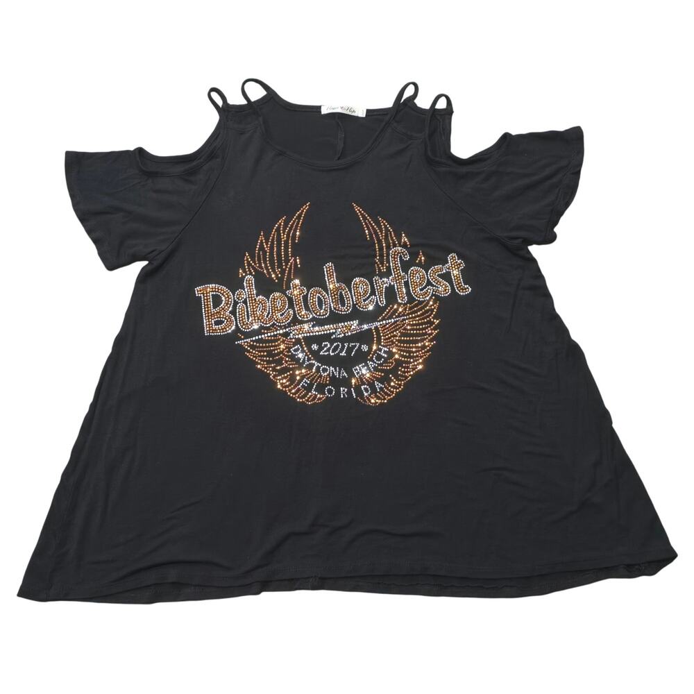 Heart & Hips Black & Orange Biketoberfest 2017 Daytona Beach Florida Shirt